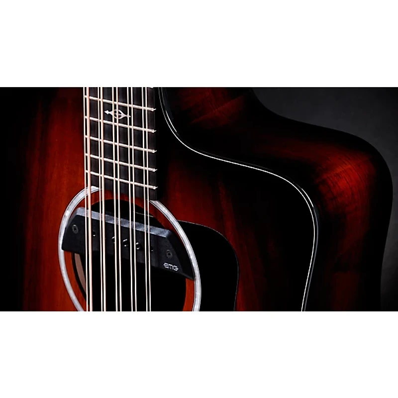 Taylor 260ce-K DLX 10-String Dreadnought Acoustic-Electric Bajo Quinto Shaded Edge Burst
