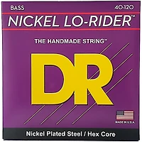 DR Strings Nickel Lo-Rider 5-String Electric Bass Strings (40-120)