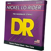 DR Strings Nickel Lo-Rider 6-String Electric Bass Strings (30-125)
