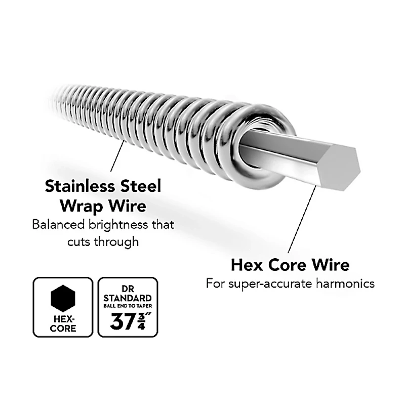 DR Strings Lo-Rider LLH-40 Electric Bass Strings (40-95)