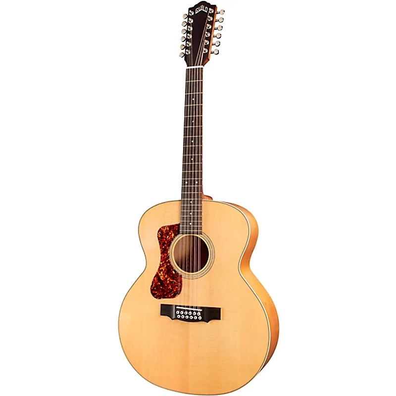 Guild F-2512E Maple Left-Handed 12-String Jumbo Acoustic-Electric Guitar Blonde