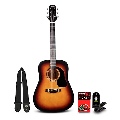 Mitchell Launch D75S Starter Dreadnought Acoustic Guitar With Accessories -