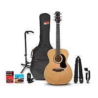 Mitchell Launch O100JR Auditorium Junior Acoustic Guitar Deluxe Pack Natural