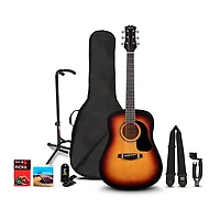 Mitchell Launch D75S Starter Dreadnought Acoustic Guitar Deluxe Pack -