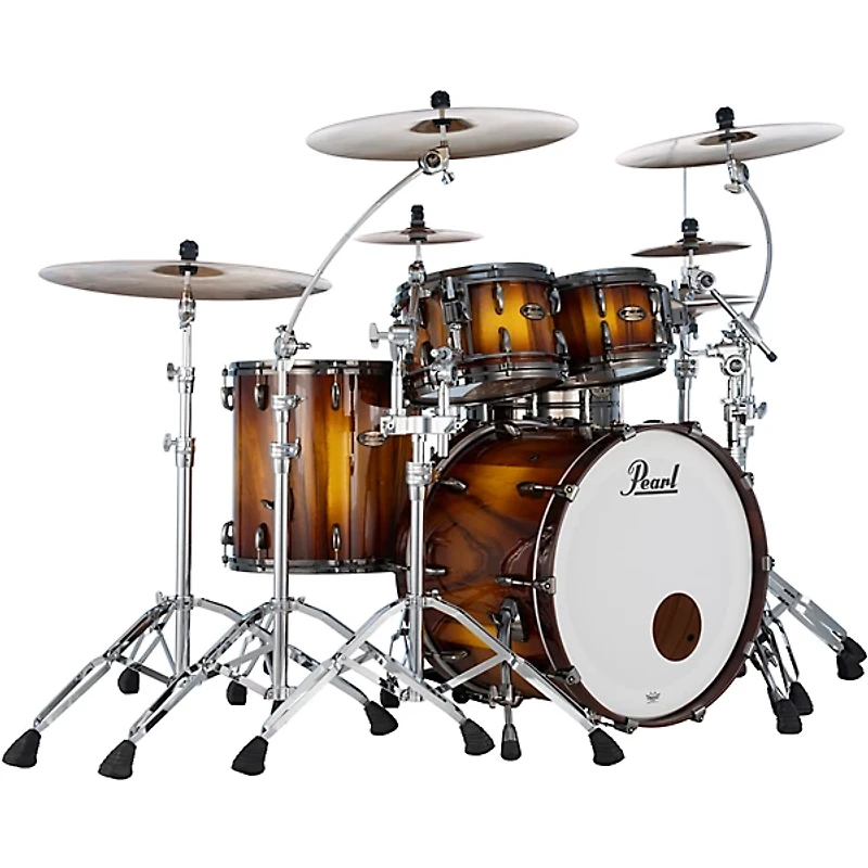 Pearl Masters Maple Gum 4 Piece Shell Pack Saman Burst