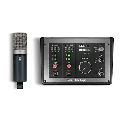 Solid State Logic SSL 2+ MKII USB Audio Interface With Slate Digital VMS ML-1A Large-Diaphragm Condenser Microphone