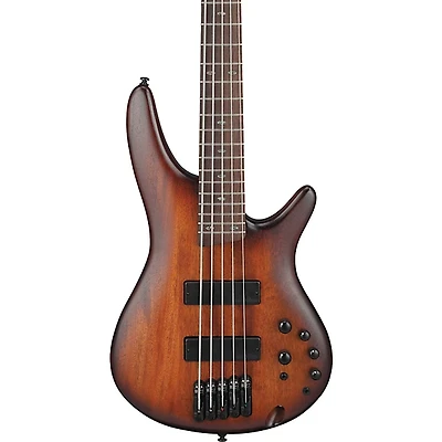 Ibanez SR505A 5-String Electric Bass Guitar - Mahogany Brown Burst Low Gloss