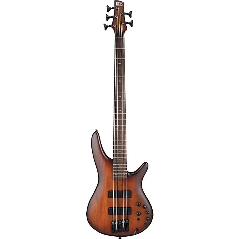 Ibanez SR505A 5-String Electric Bass Guitar - Mahogany Brown Burst Low Gloss