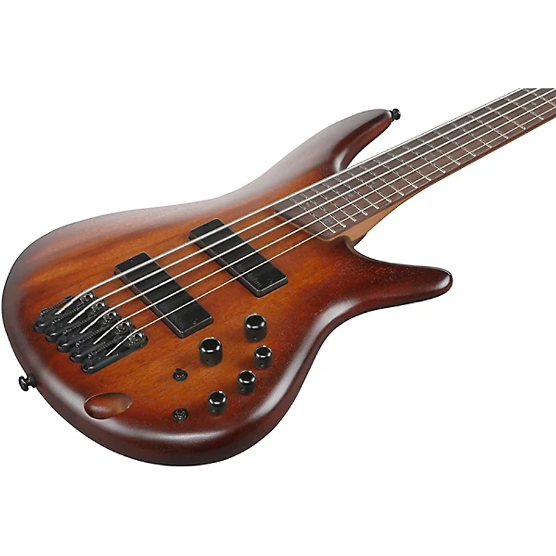 Ibanez SR505A 5-String Electric Bass Guitar - Mahogany Brown Burst Low Gloss
