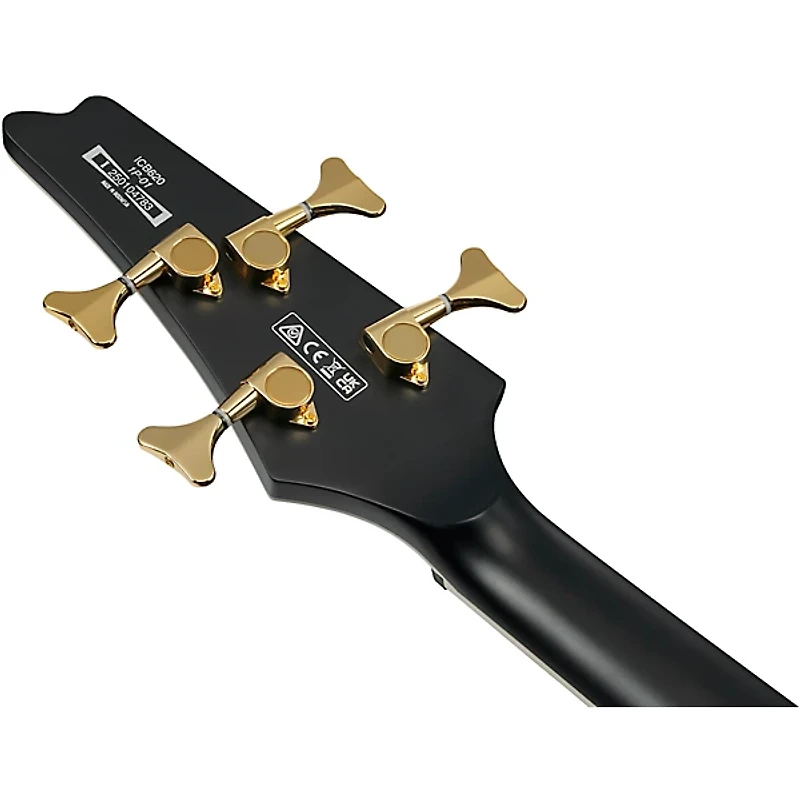 Ibanez Iceman ICB620 Electric Bass Guitar - Black Flat