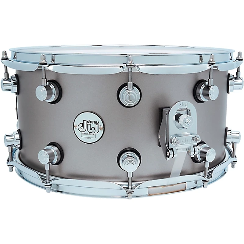 DW Design Series Limited-Edition Snare Drum - 14 x 7 in. Titanium Satin Lacquer