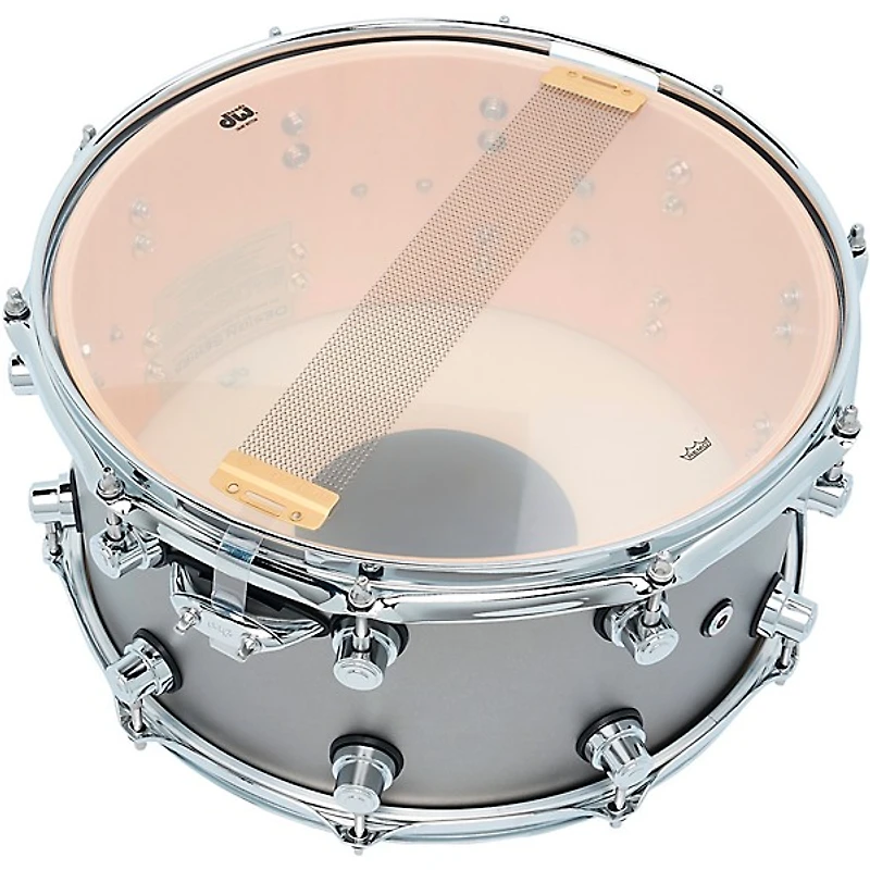DW Design Series Limited-Edition Snare Drum - 14 x 7 in. Titanium Satin Lacquer