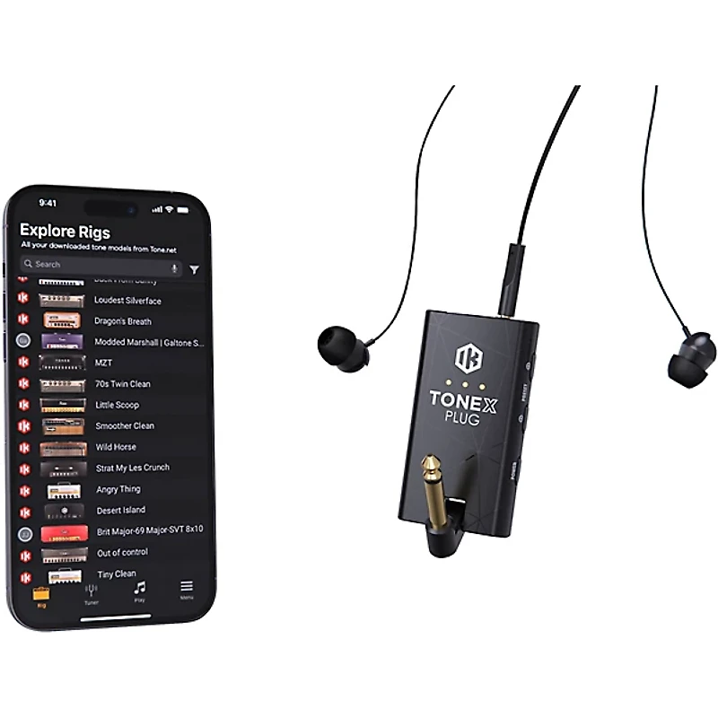 IK Multimedia TONEX Plug Tone Modeling Headphone Guitar Amplifier - Black