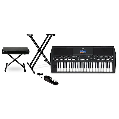 Yamaha PSR-SX600 61-Key Entry-Level Arranger Keyboard Essentials Bundle