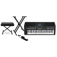 Yamaha PSR-SX600 61-Key Entry-Level Arranger Keyboard Essentials Bundle