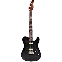 Sire T7 New Gen Flamed Maple Top Electric Guitar Transparent Black