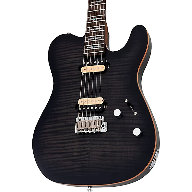 Sire T7 New Gen Flamed Maple Top Electric Guitar Transparent Black