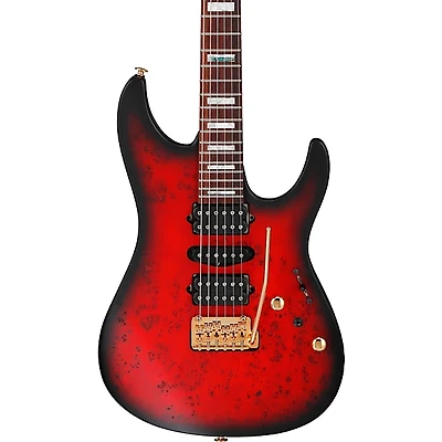 Ibanez KIKO300 Kiko Loureiro Signature Electric Guitar - Ruby Red Sunburst Flat