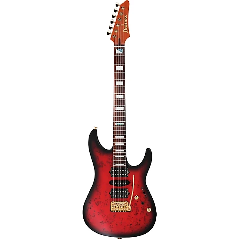 Ibanez KIKO300 Kiko Loureiro Signature Electric Guitar - Ruby Red Sunburst Flat