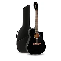 Fender CD-60SCE Dreadnought Acoustic-Electric Guitar With Bag Black