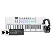 Novation Launchkey MK4 Keyboard Controller with Universal Audio Volt 2 USB Audio Interface & Tascam TH-200X Studio Headphones