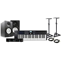 Arturia KeyLab Essential MK3 MIDI Keyboard Controller with Minifuse 2 USB Audio Interface and Yamaha HS5 5-inch Studio Monitor Pair (Cables & Stands Included