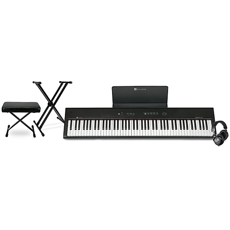 Williams Legato LE 88-Key Digital Piano Essentials Package With Warm Audio WA-CAB Studio Headphones