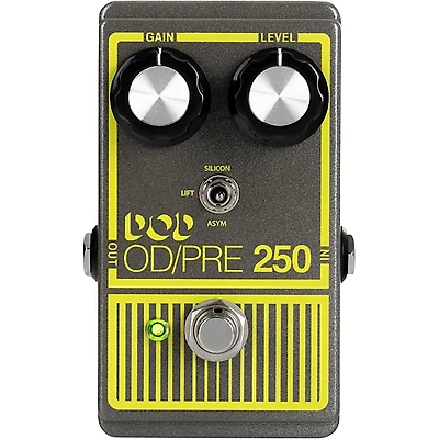 DOD Overdrive Preamp 250-X Effects Pedal Gray and Yellow