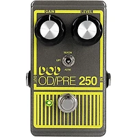 DOD Overdrive Preamp 250-X Effects Pedal Gray and Yellow