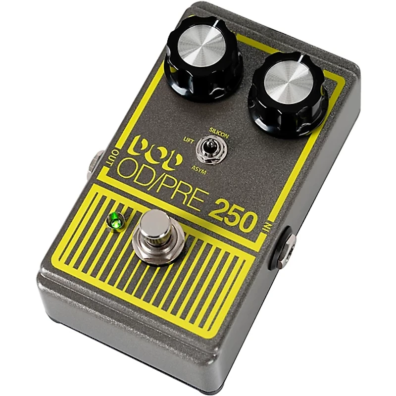 DOD Overdrive Preamp 250-X Effects Pedal Gray and Yellow