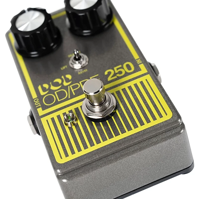 DOD Overdrive Preamp 250-X Effects Pedal Gray and Yellow