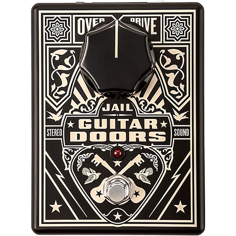 MXR Jail Guitar Doors Overdrive Effects Pedal Black and White
