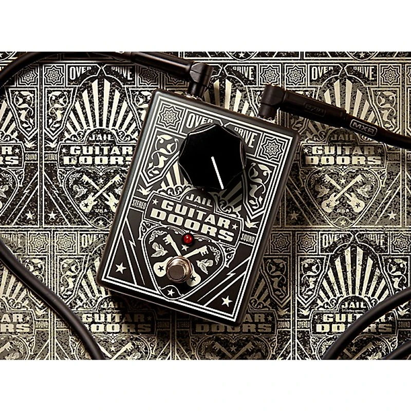 MXR Jail Guitar Doors Overdrive Effects Pedal Black and White