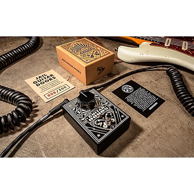 MXR Jail Guitar Doors Overdrive Effects Pedal Black and White