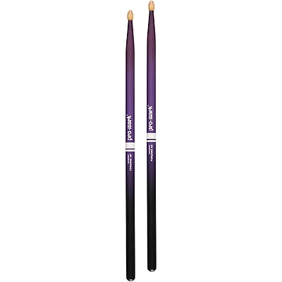 Promark Forward Hickory Purple Ombre Sticks, Oval Tip 5A Wood