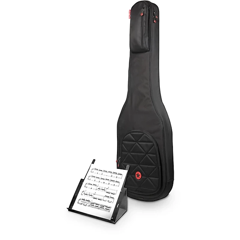 Road Runner Boulevard II Electric Bass Gig Bag w/ PROP-IT Portable Music Stand