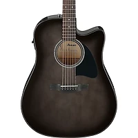 Ibanez AAD77CE Advanced Dreadnought Acoustic-Electric Guitar - Transparent Black Sunburst