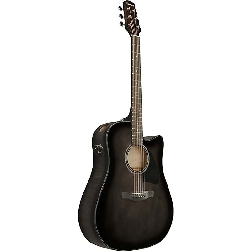 Ibanez AAD77CE Advanced Dreadnought Acoustic-Electric Guitar - Transparent Black Sunburst