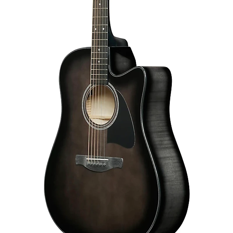 Ibanez AAD77CE Advanced Dreadnought Acoustic-Electric Guitar - Transparent Black Sunburst