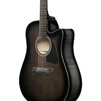Ibanez AAD77CE Advanced Dreadnought Acoustic-Electric Guitar - Transparent Black Sunburst