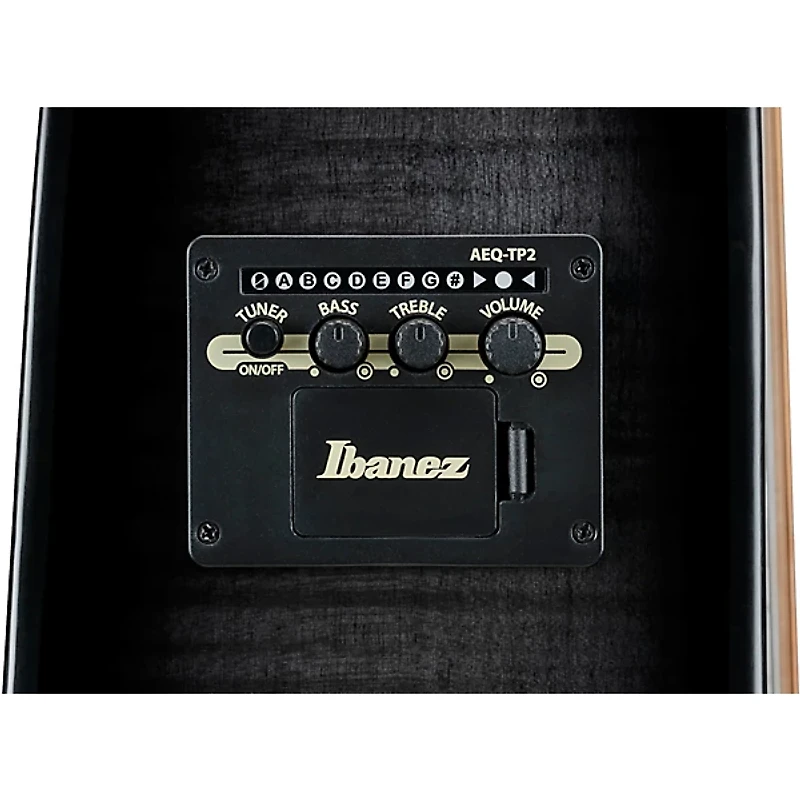 Ibanez AAD77CE Advanced Dreadnought Acoustic-Electric Guitar - Transparent Black Sunburst