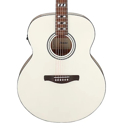 Ibanez AJ70M2E Jumbo Acoustic-Electric Guitar - Pearl White