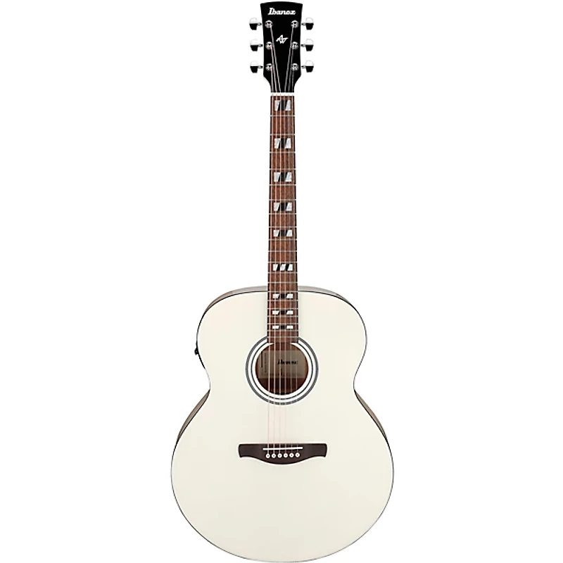 Ibanez AJ70M2E Jumbo Acoustic-Electric Guitar - Pearl White