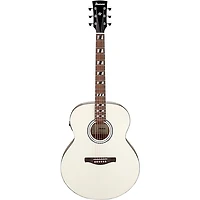 Ibanez AJ70M2E Jumbo Acoustic-Electric Guitar - Pearl White