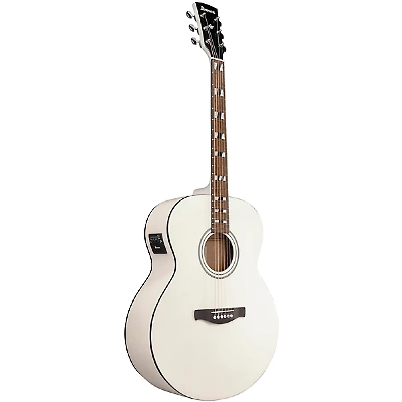 Ibanez AJ70M2E Jumbo Acoustic-Electric Guitar - Pearl White
