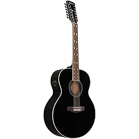 Ibanez AJ7012M2E Jumbo 12-String Acoustic-Electric Guitar - Black