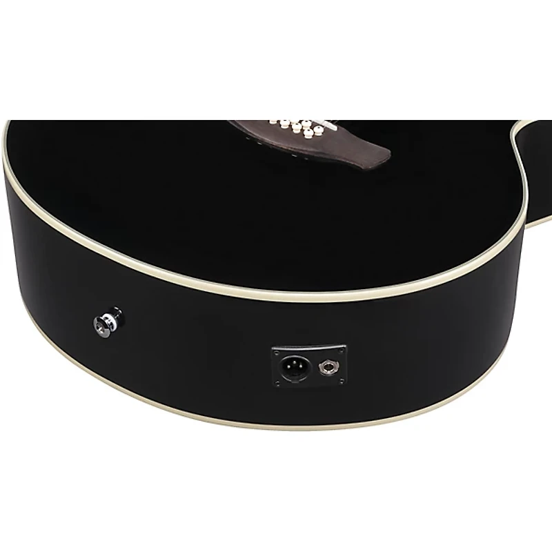 Ibanez AJ7012M2E Jumbo 12-String Acoustic-Electric Guitar - Black