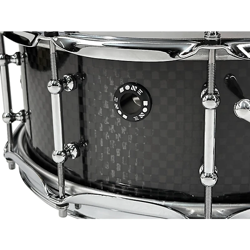 BONE Drums TRUE Carbon Fiber Wide Plain Snare Drum with Chrome Hardware