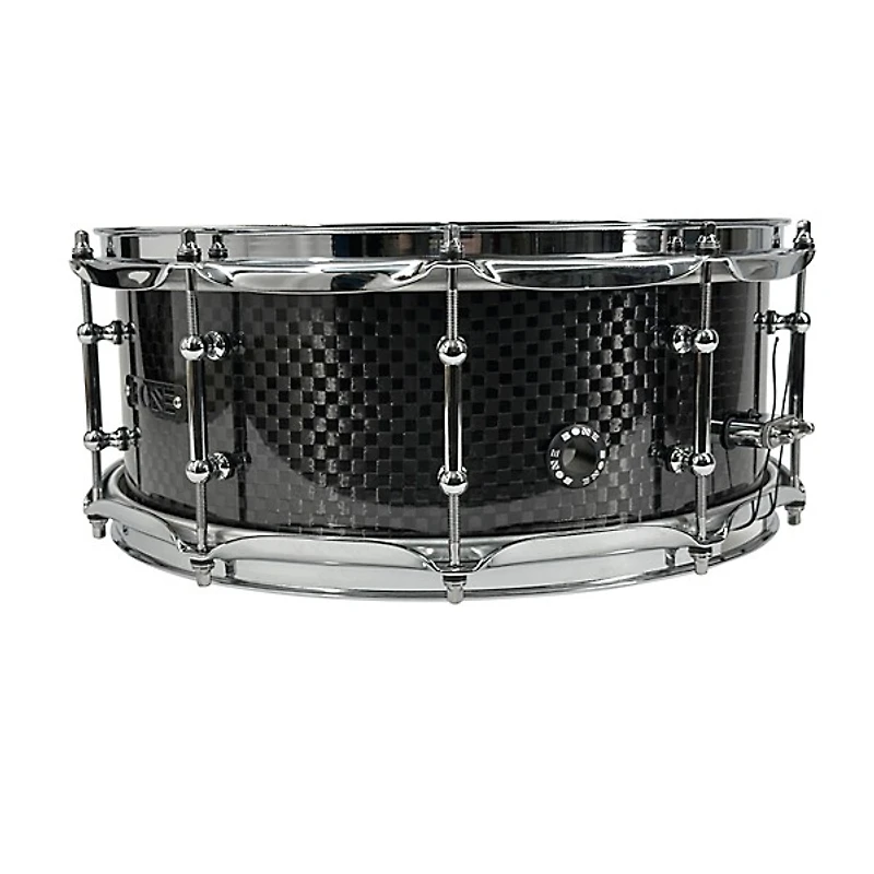 BONE Drums TRUE Carbon Fiber Wide Plain Snare Drum with Chrome Hardware