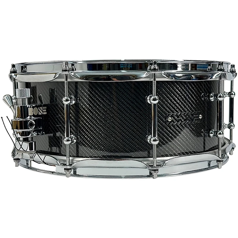 BONE Drums TRUE Carbon Fiber Twill Snare Drum With Chrome Hardware